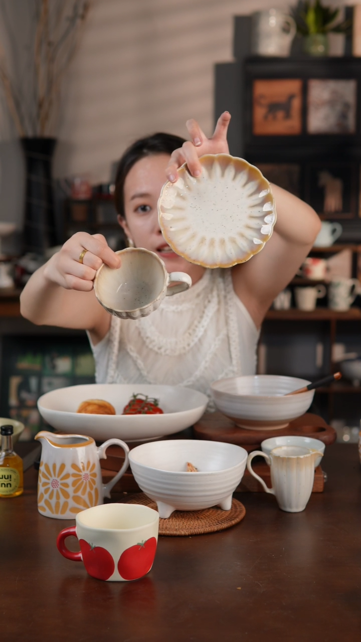 陶瓷复古窑变棕咖啡杯碟两件套 微瑕 凑满20发货