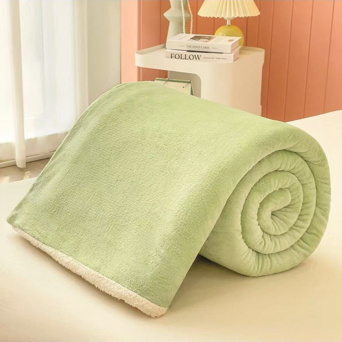 【外贸原单】MT-2024566荧光绿加厚盖被180*200