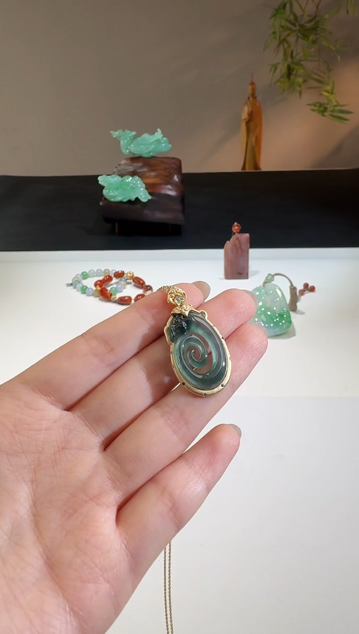 【闪购商品】翡翠颈饰银S925镶嵌【鑫鑫】