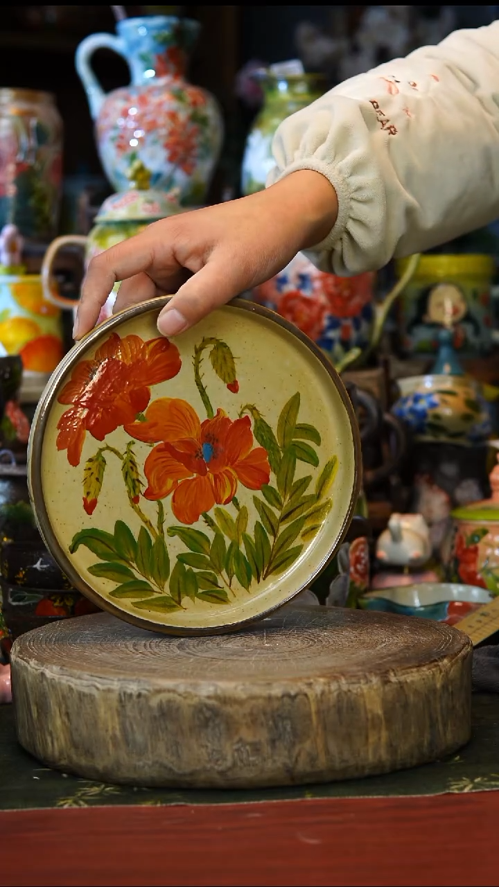 陶瓷203景德镇手工手绘釉下彩