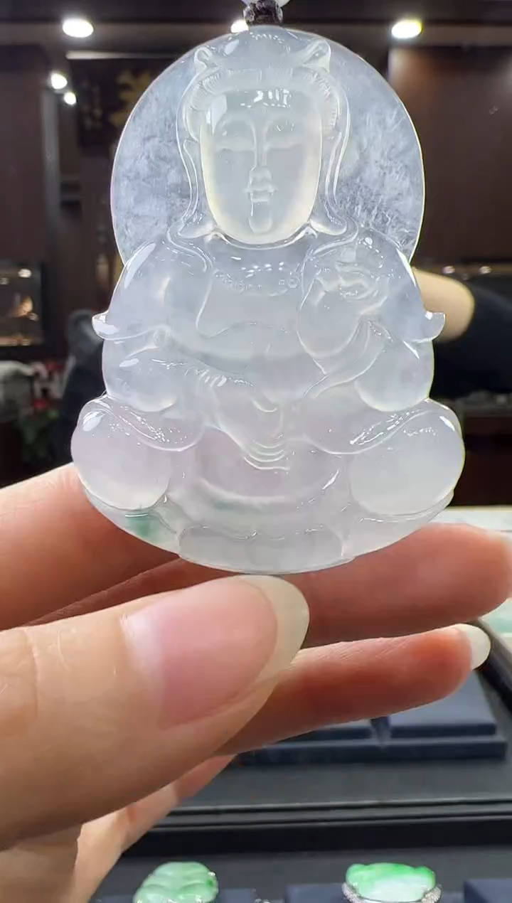 【闪购商品】翡翠挂件未镶嵌观音