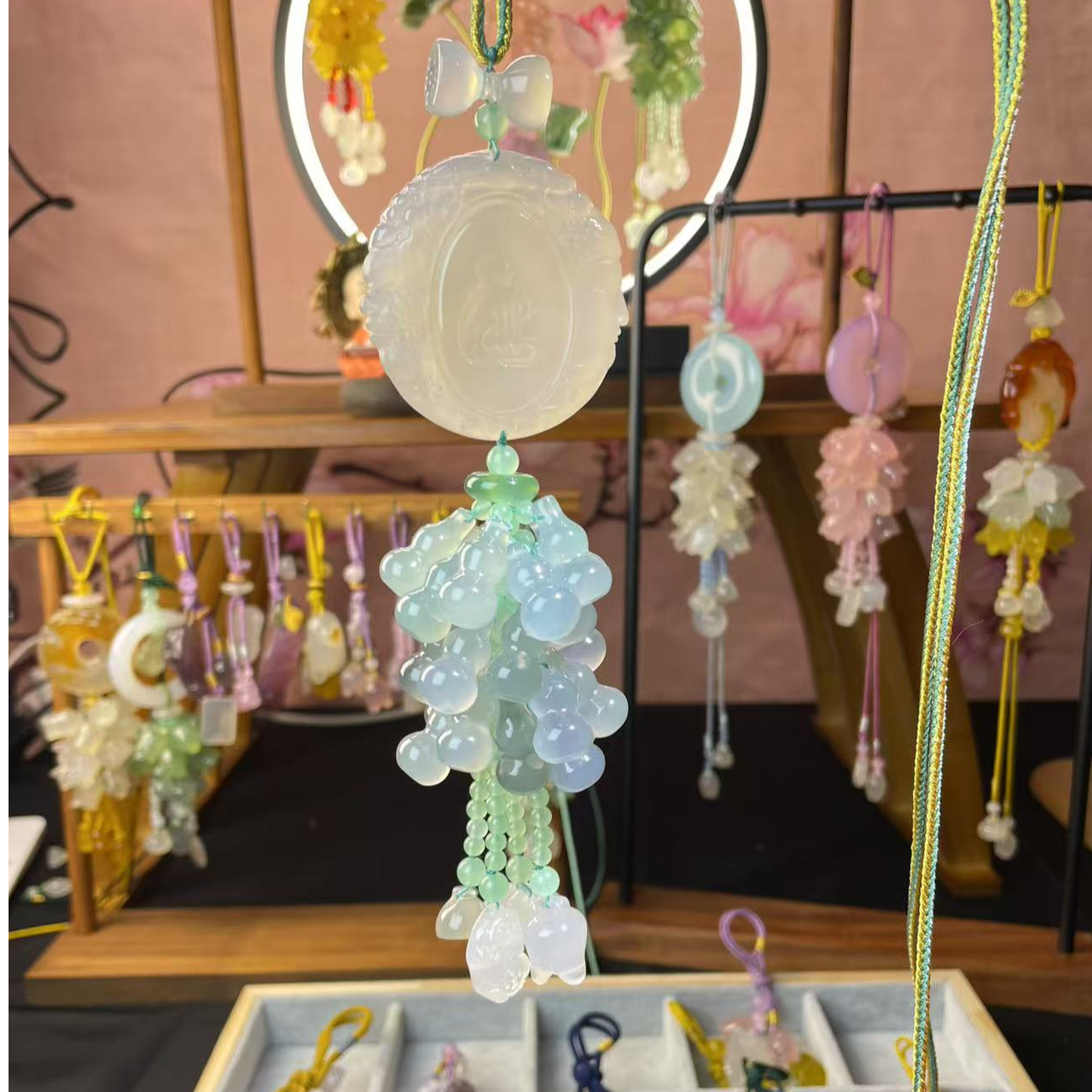 一念魔 一念佛+绿葫芦  汽车挂件 车挂