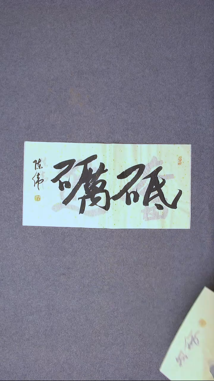 书法陈伟  湖北草书委员69*34尺寸