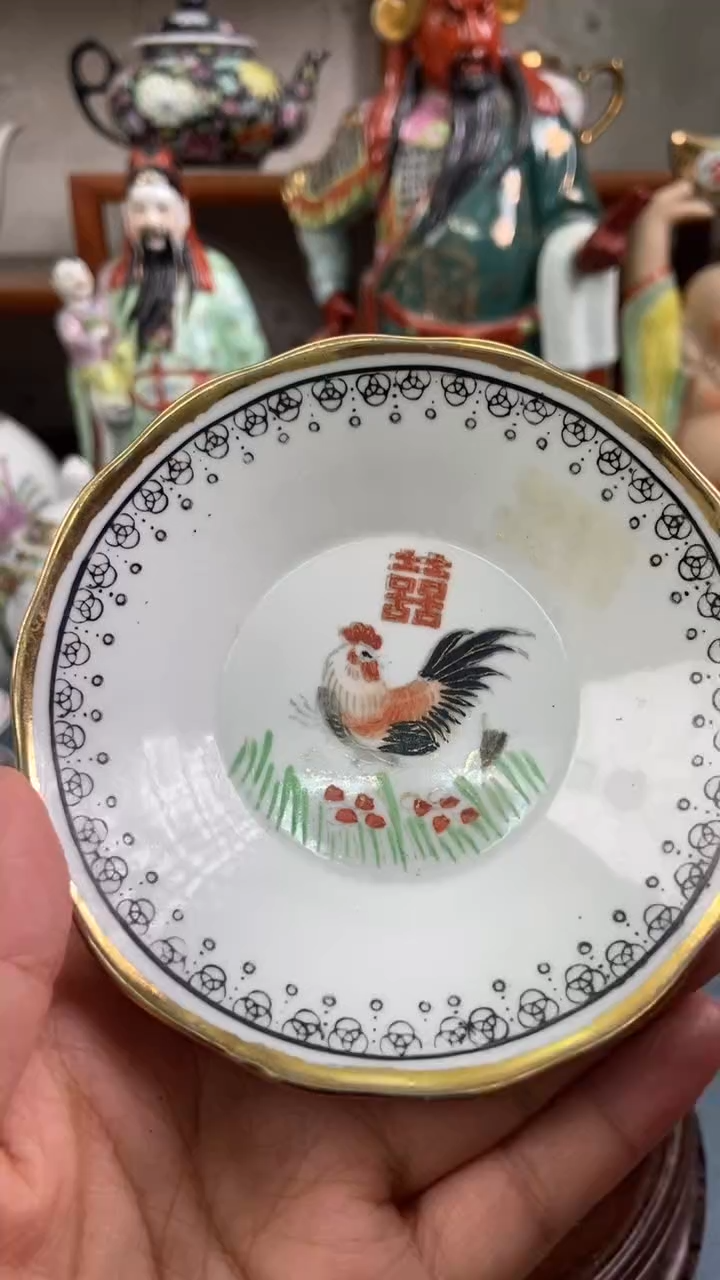 瓷片微瑕慎拍景德镇窑老厂瓷器单件