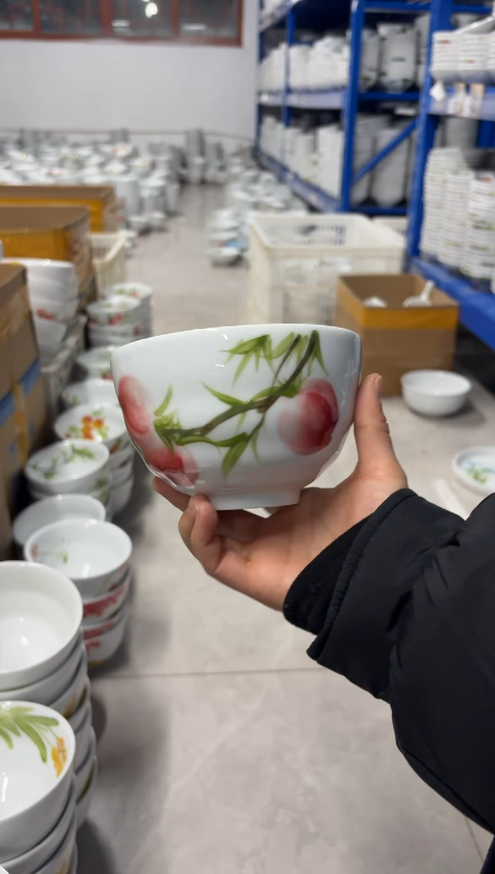 景德镇手绘釉中彩（食品级）墩墩碗