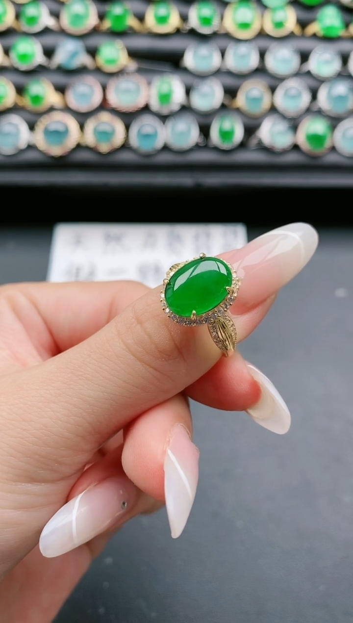 【闪购商品】翡翠戒指银S925镶嵌111111