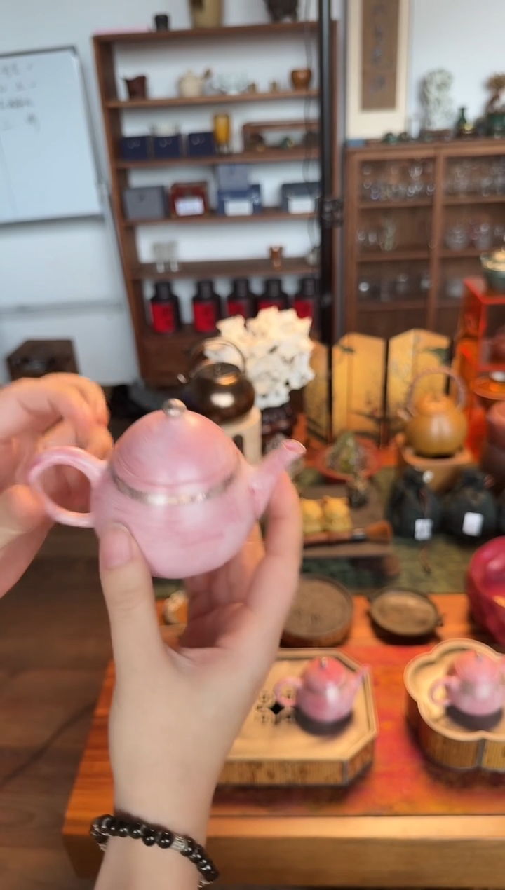 樱花粉 泡茶壶     