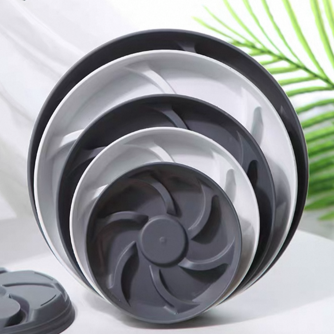 透气花盆托盘灰白两色防烂根接储水家用阳台适用