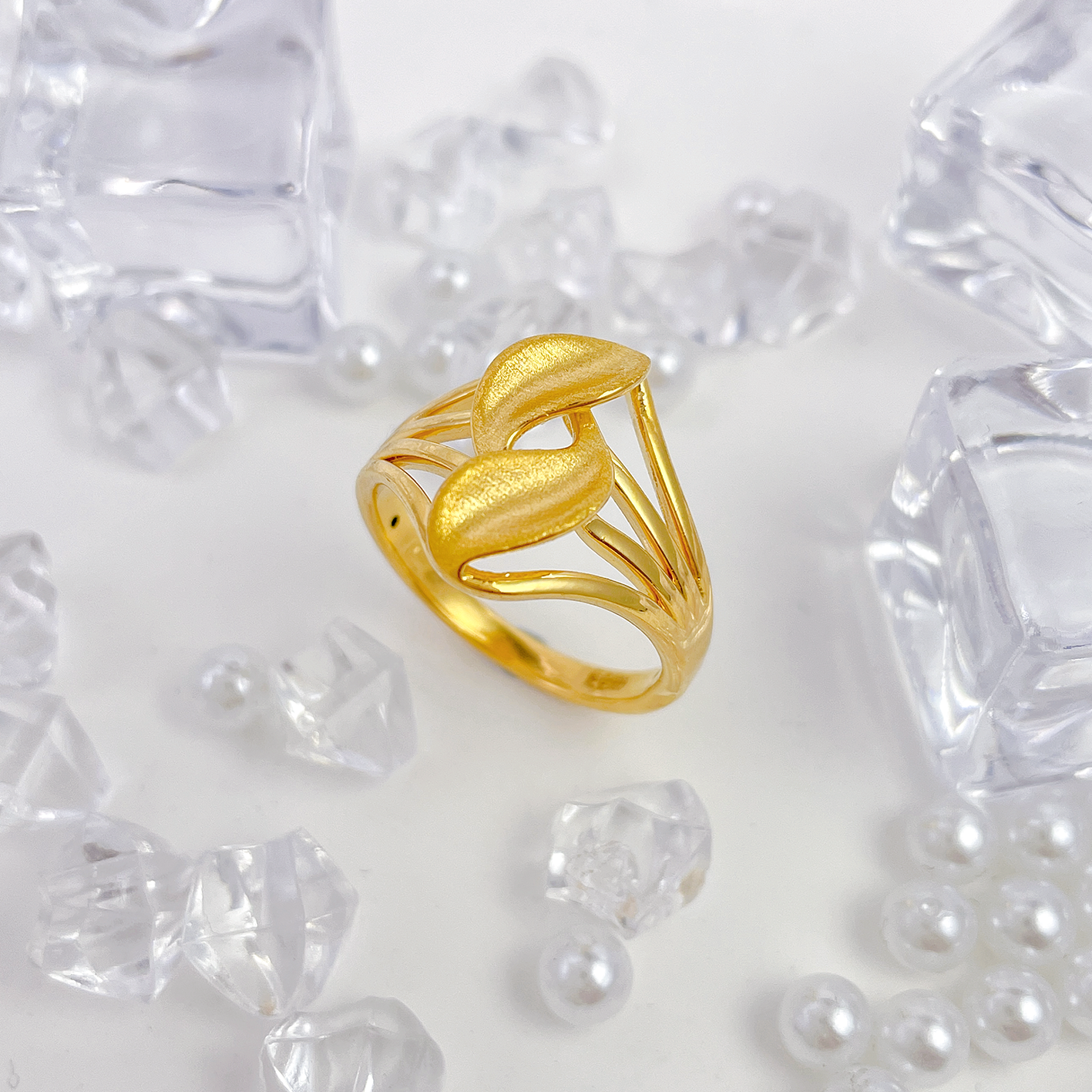 【国潮】足金999 金枝玉叶戒指1.61 10圈口