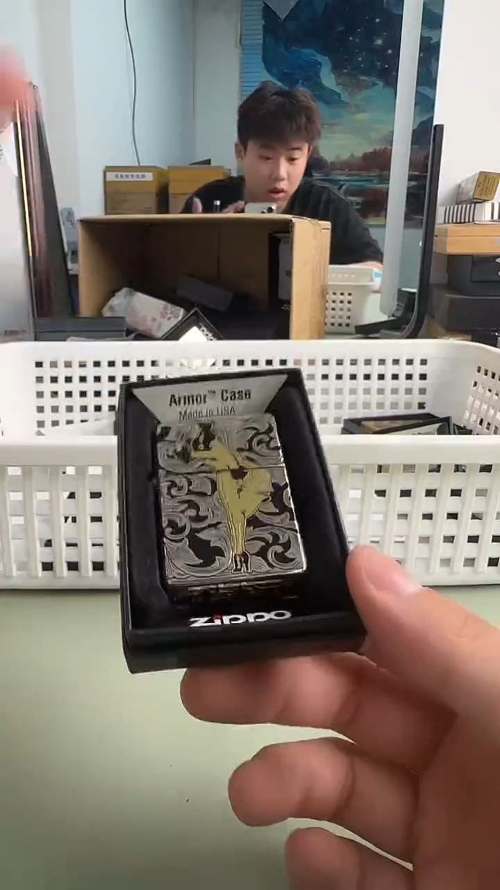 铜zippo打火机风女