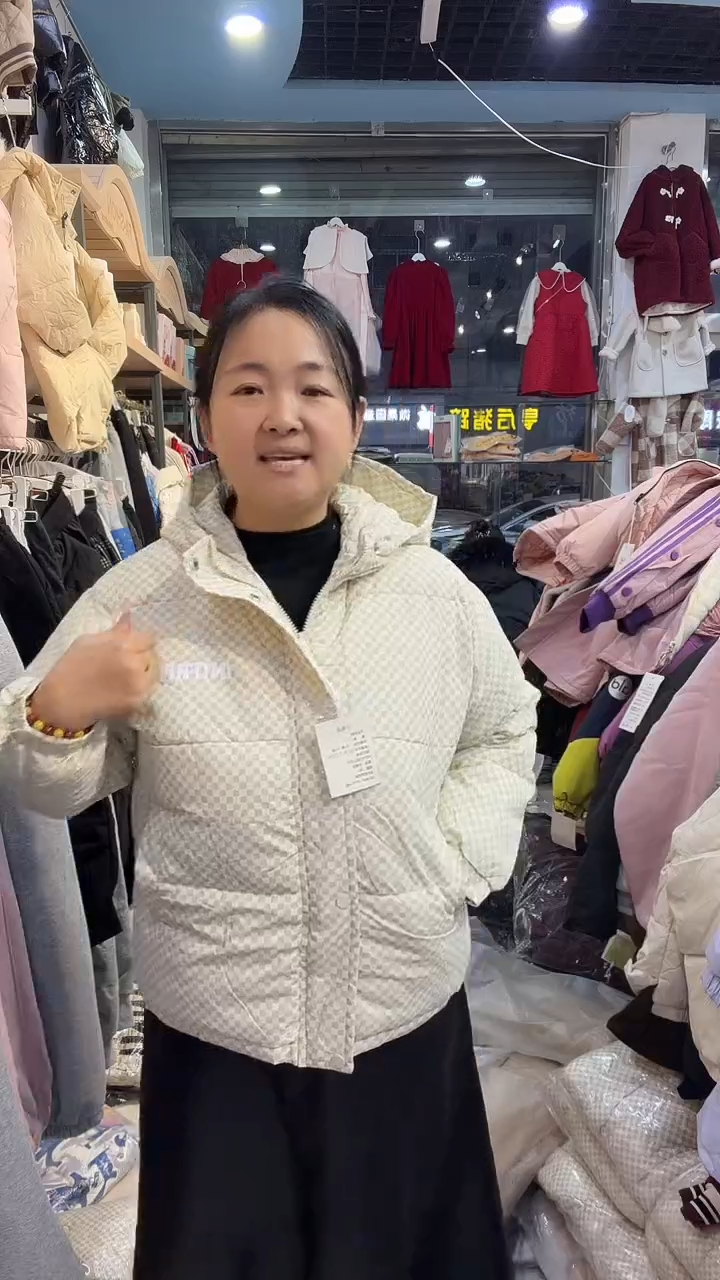 韩系千鸟格棉服（160）