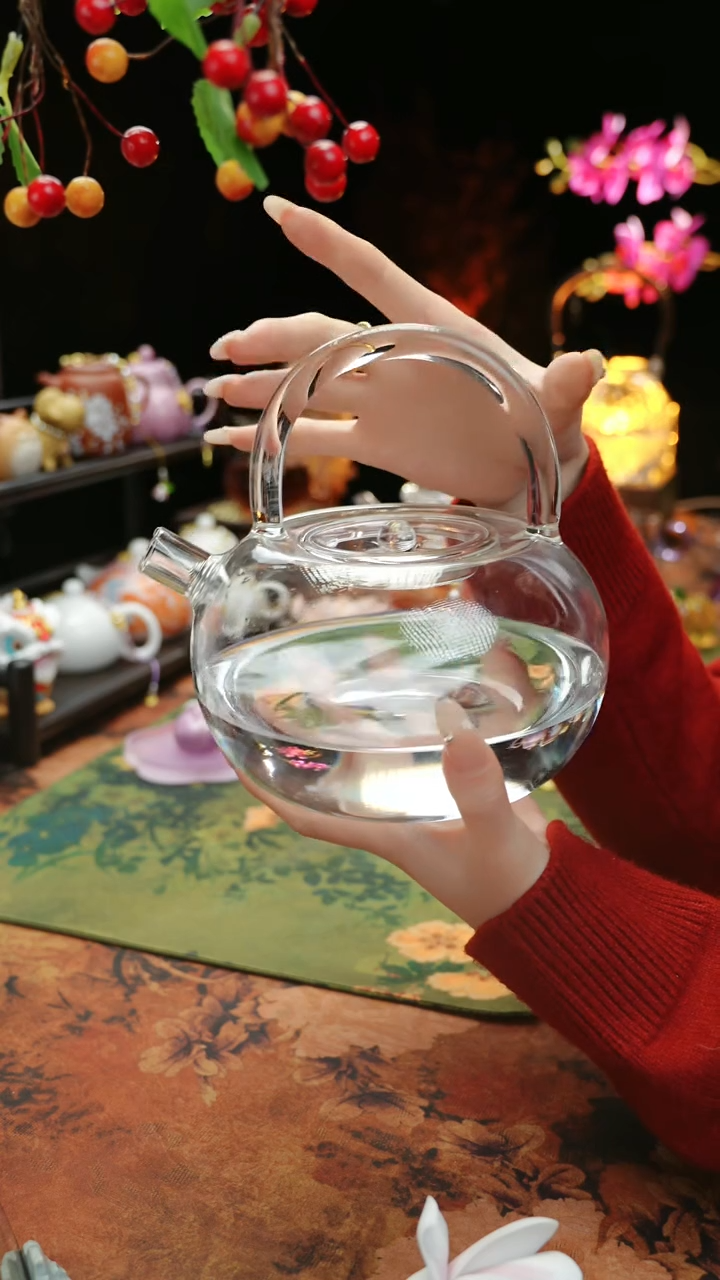 【闪购商品】玻璃苹果壶800cc@@@@@@@