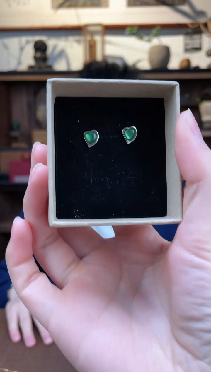 【闪购商品】葡萄石发饰银S925镶嵌葡萄石耳钉*5ZD