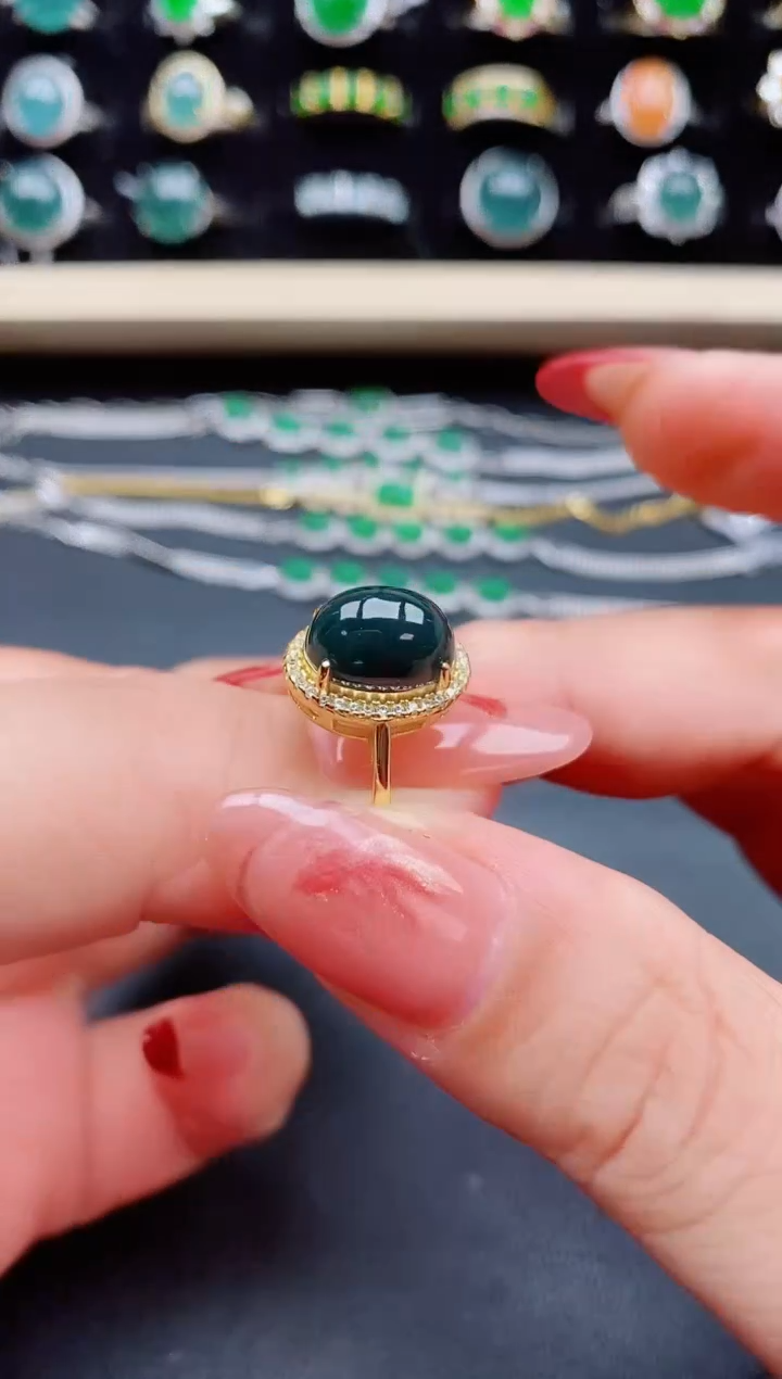 【闪购商品】翡翠戒指银S925镶嵌321321