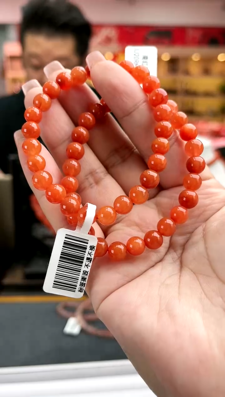 【闪购商品】南红玛瑙卡7保山樱桃红单圈-多样性发一件未镶嵌一件13