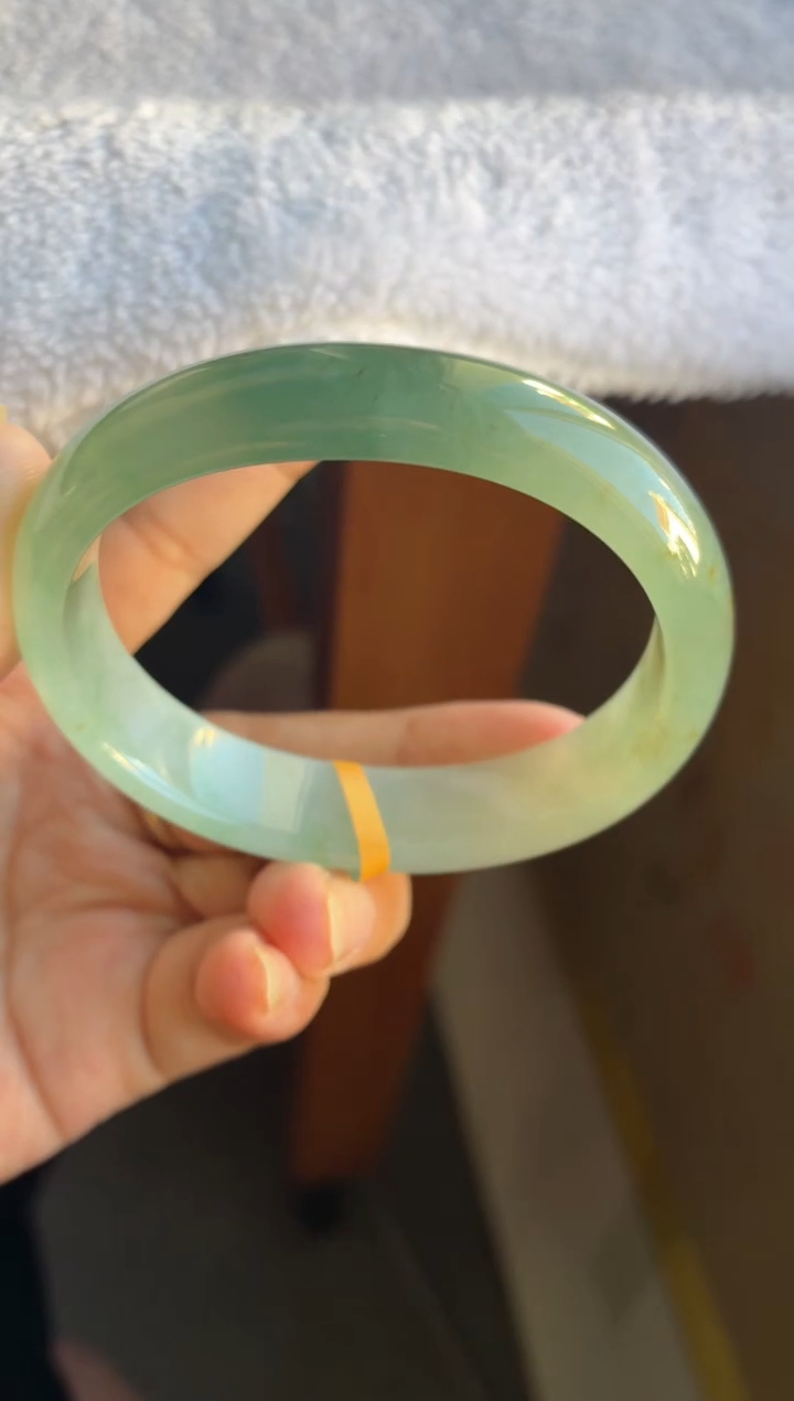 未镶嵌手镯翡翠（捡天漏）老坑冰胶宽版半山水苟富贵1号