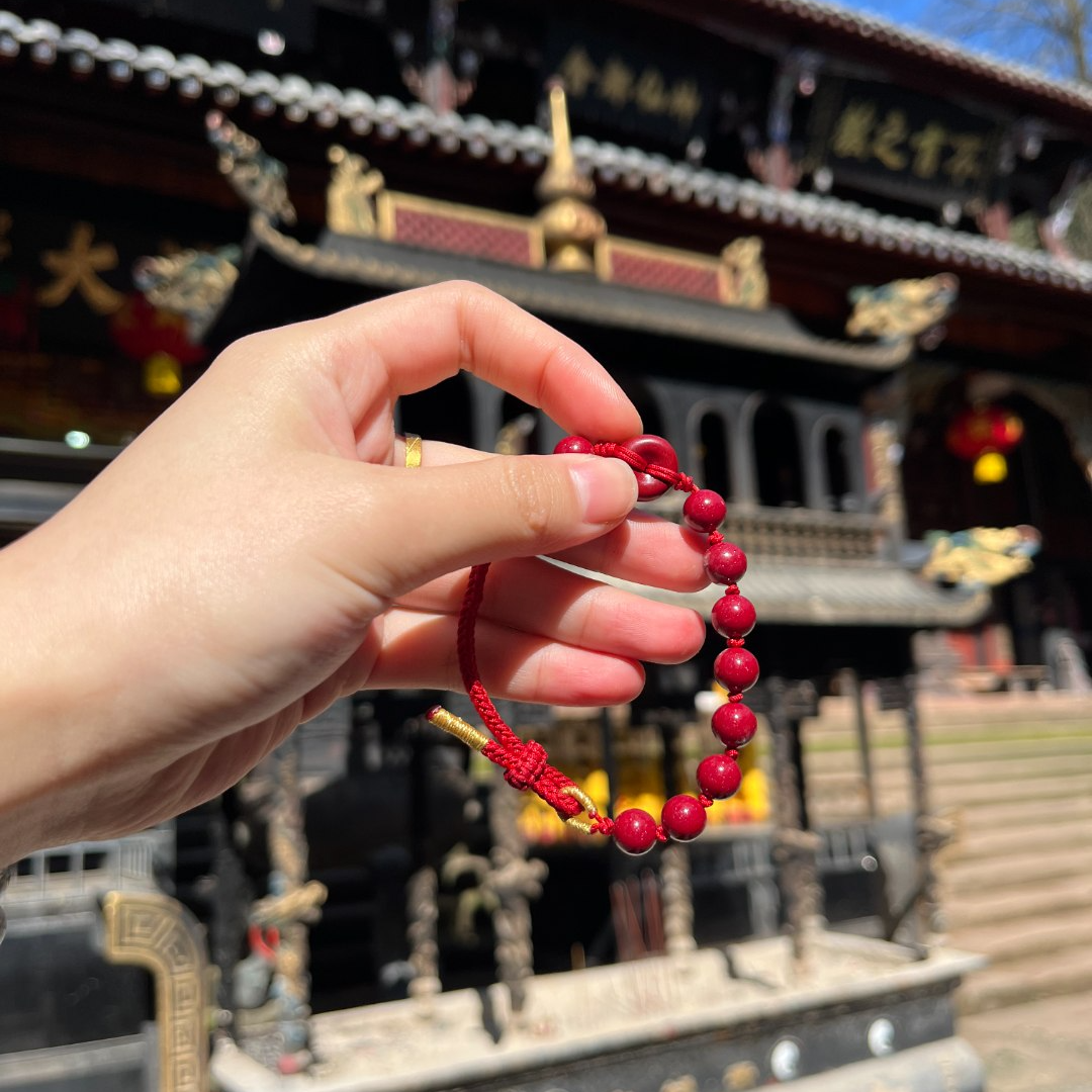 【青城山直发】平安手串女款手工时尚红色好看手绳