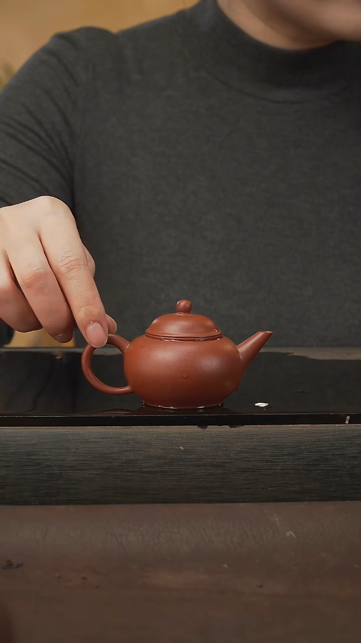 茶壶紫砂水平，朱泥，90cc