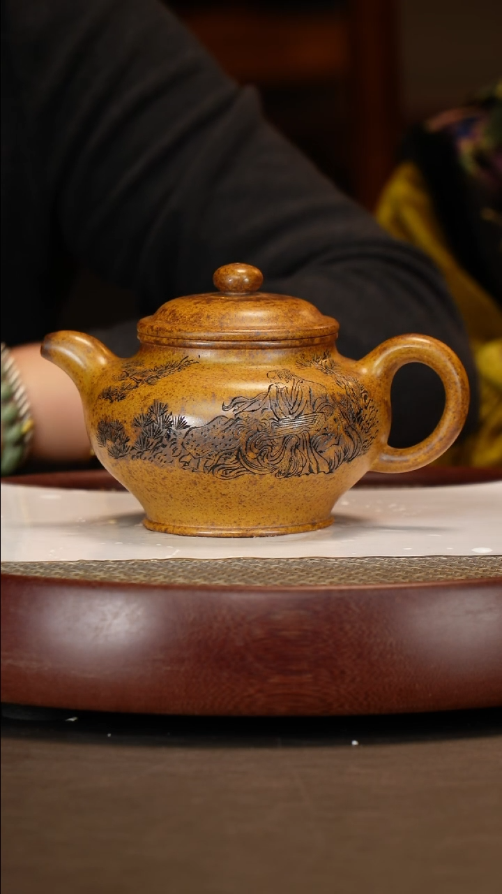 【闪购商品】紫砂茶壶柴烧掇只+主人杯+十二生肖杯+博古架