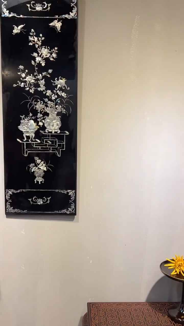 螺钿雕刻 清供壁挂