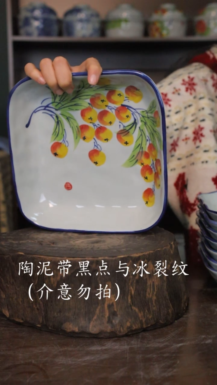 【闪购商品】椿野8寸方盘-枇杷-1只