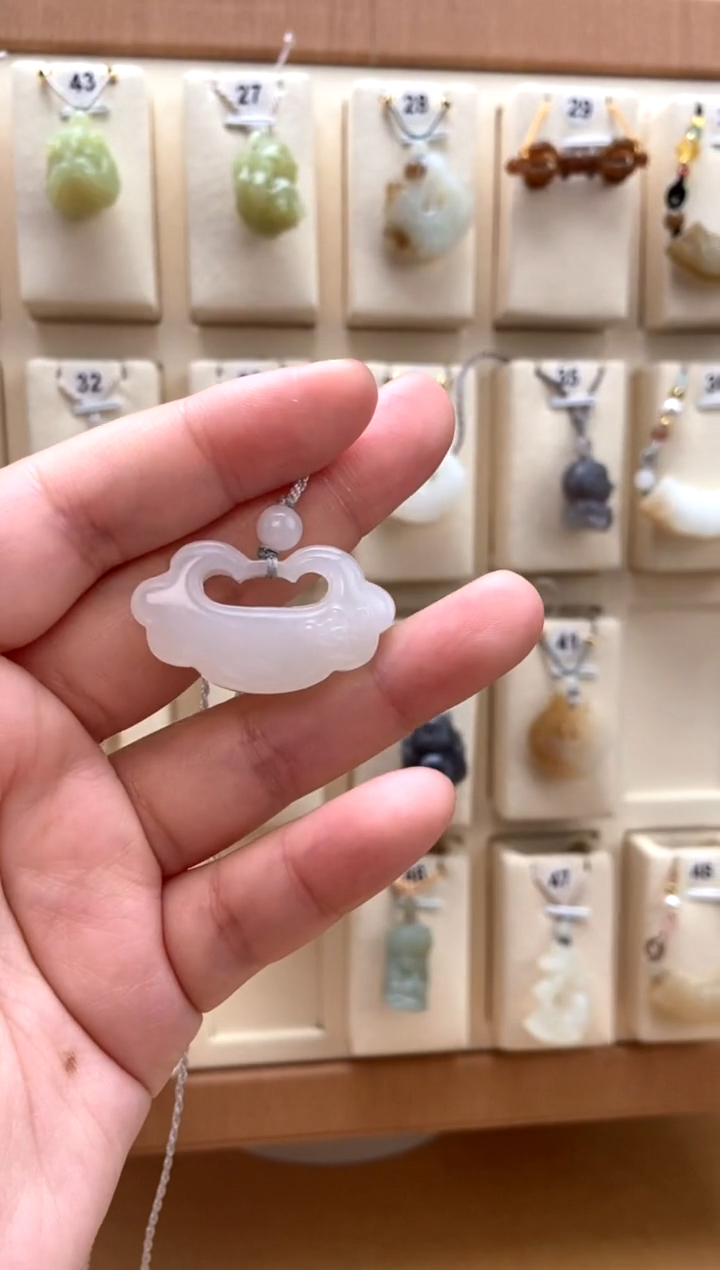 【闪购商品】和田玉颈饰未镶嵌平安锁吊坠