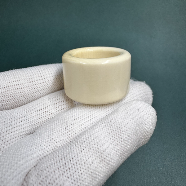 D1528天然猛犸牙素扳指 支持鉴定 假一罚四