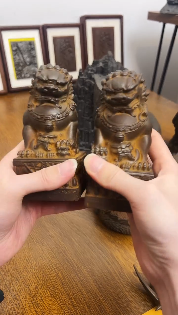 金属一*一实心铁艺---大号京狮