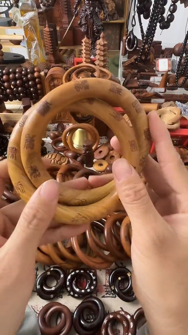 枣木乾坤圈桃木80圈口