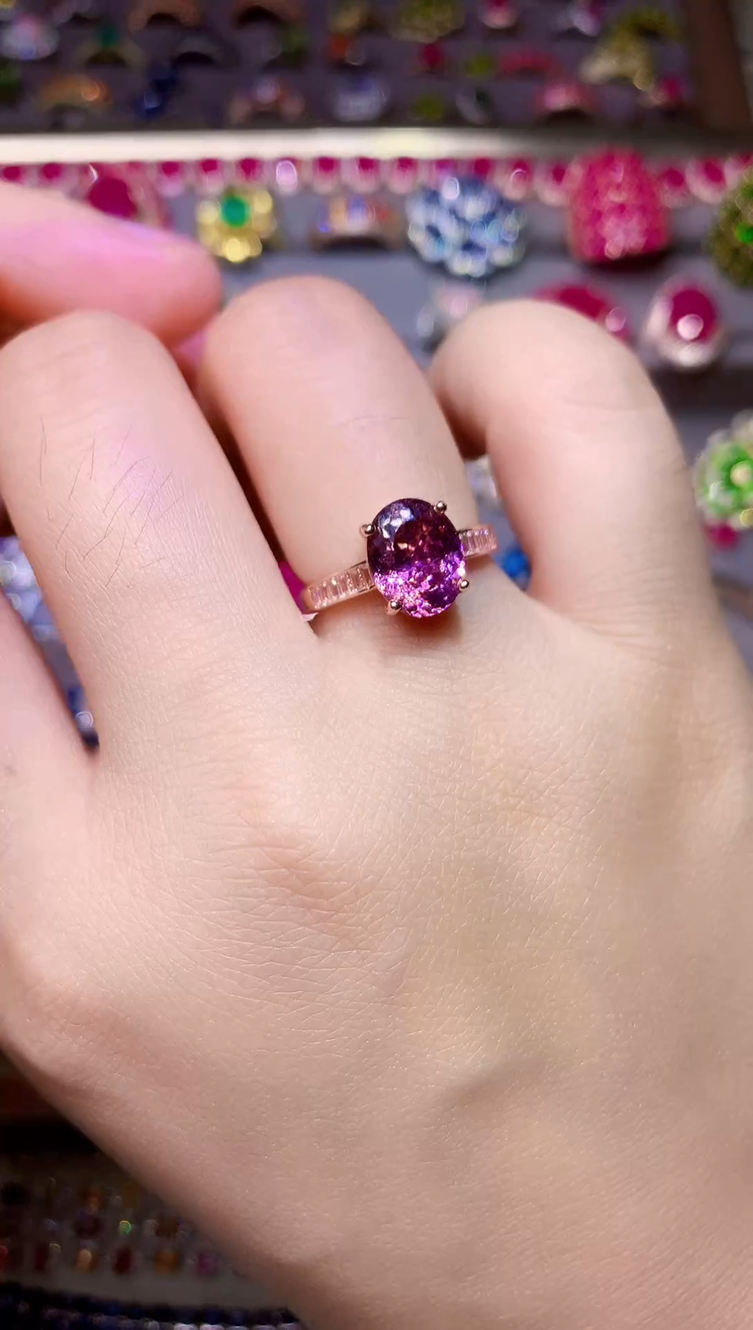 银S925镶嵌戒指碧玺.....