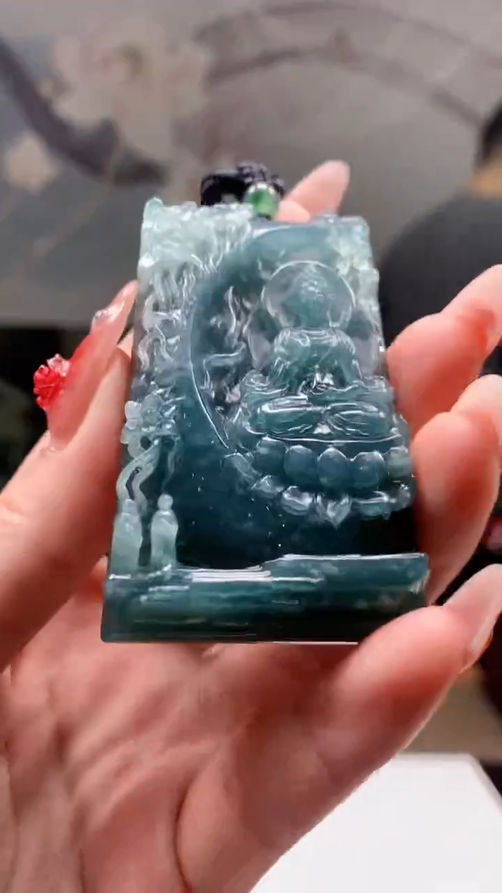 【闪购商品】定制翡翠未镶嵌1044ry-毛货挂件29