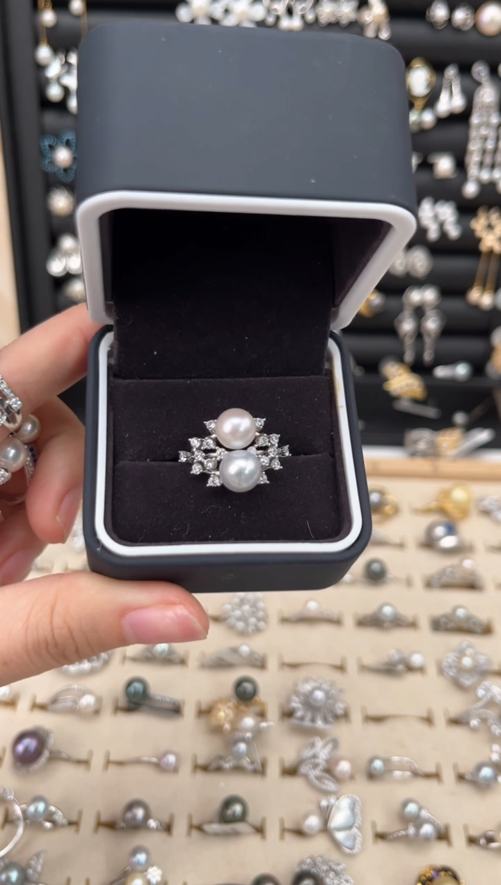 【闪购商品】海水珍珠戒指银S925镶嵌S925海水戒指