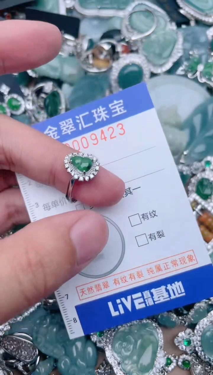 翡翠未镶嵌颈饰9423....