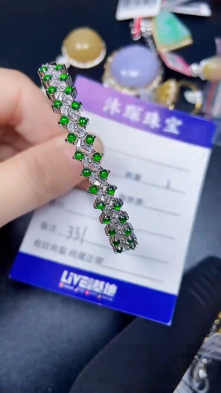 银S925镶嵌戒指翡翠3310