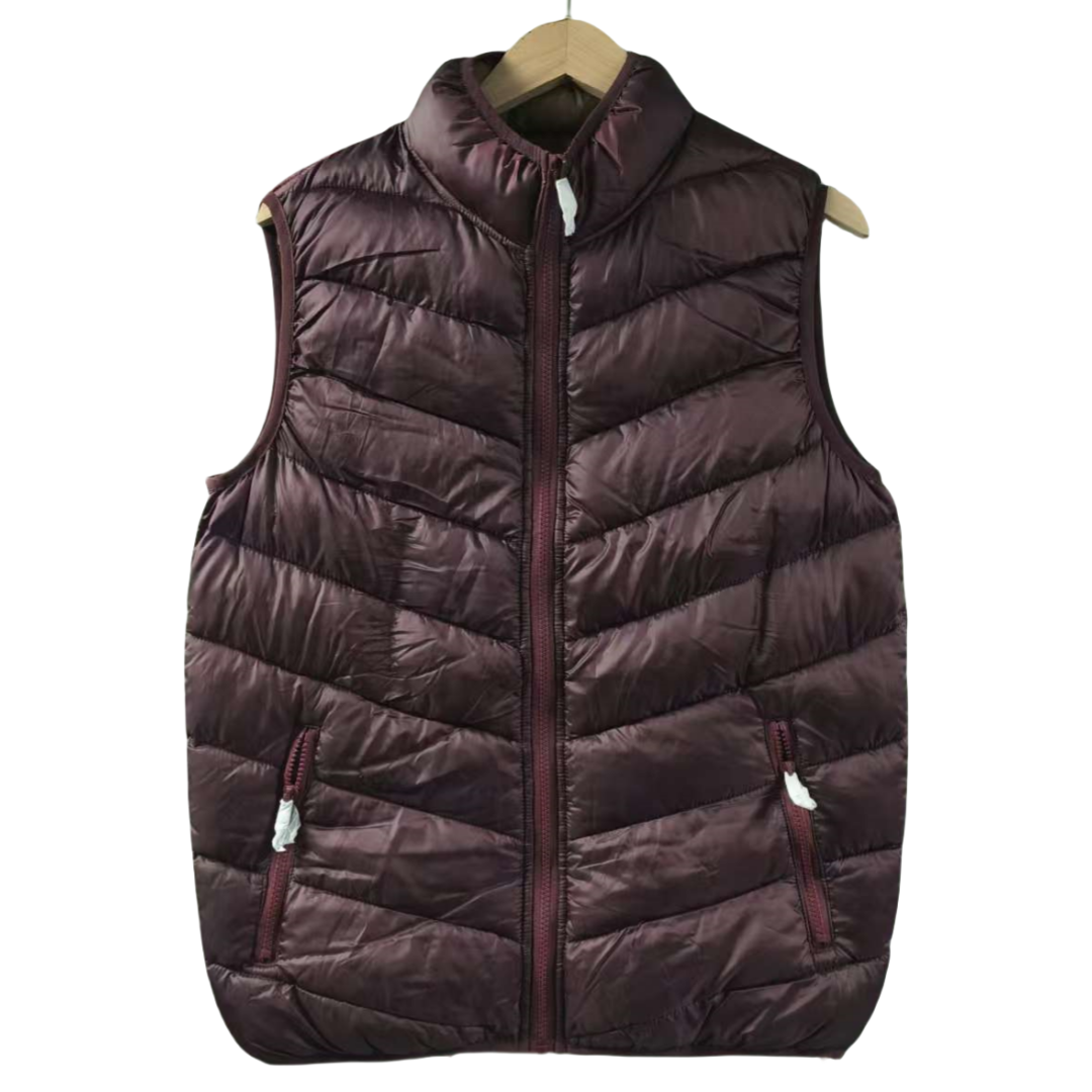 出口欧美品牌连帽马甲男秋冬保暖棉背心男士户外休闲马夹外套杂款