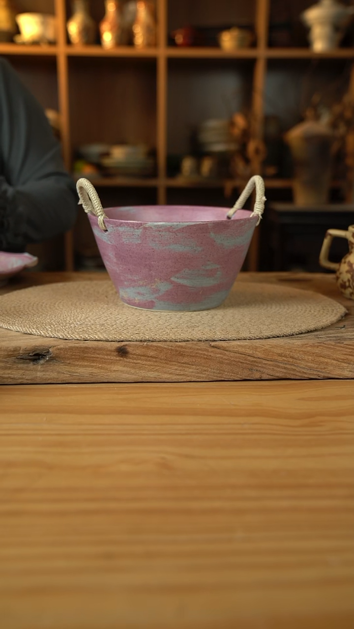 紫色系列的8英寸麻绳桶1个