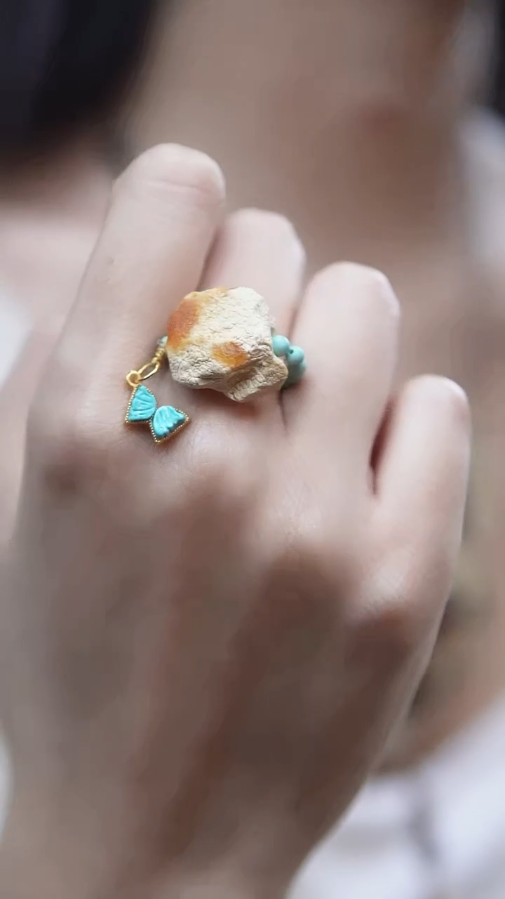 未镶嵌琥珀戒指蜜蜡戒指