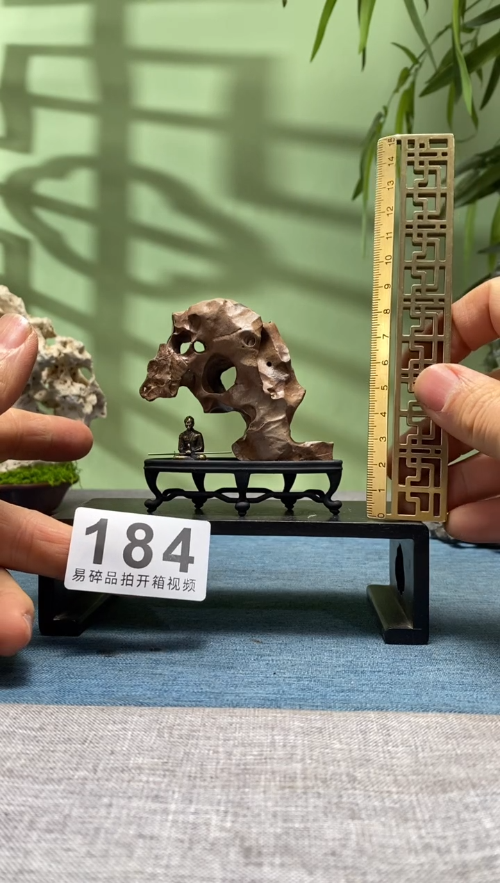 【闪购商品】树脂制品底座 石头是青州玲珑石184号