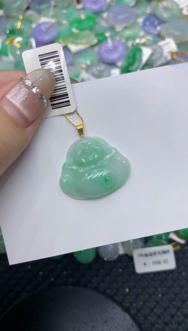 【闪购商品】翡翠颈饰18K金镶嵌2222222221