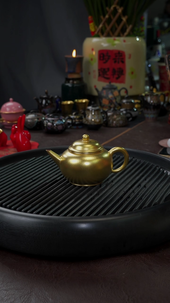 【闪购商品】杯【宜景窑光面金】水平金壶