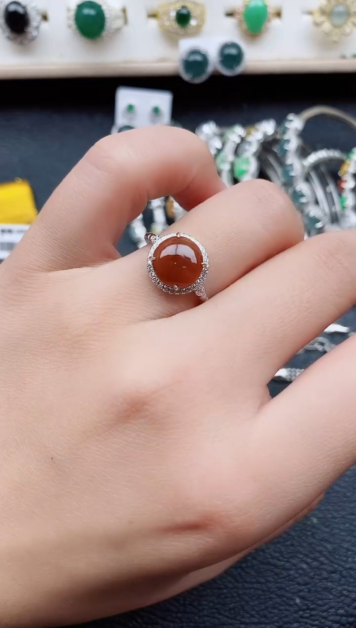 【闪购商品】翡翠戒指银S925镶嵌1111