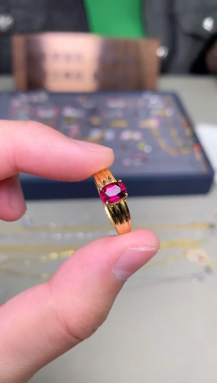 【闪购商品】碧玺戒指银S925镶嵌戒指