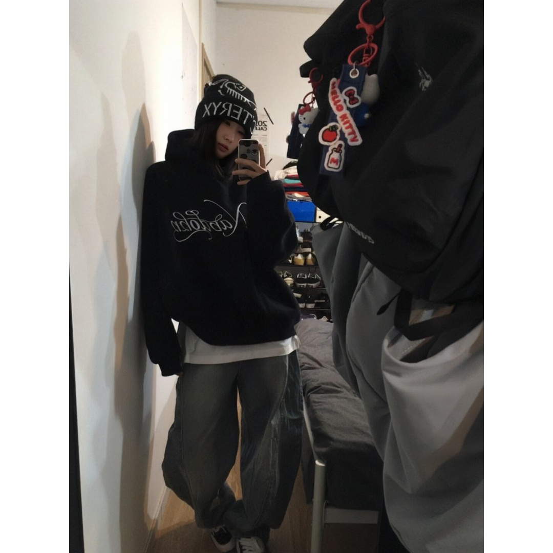 美式潮流连帽卫衣长袖男女秋冬新款爆款个性印花宽松情侣款上衣