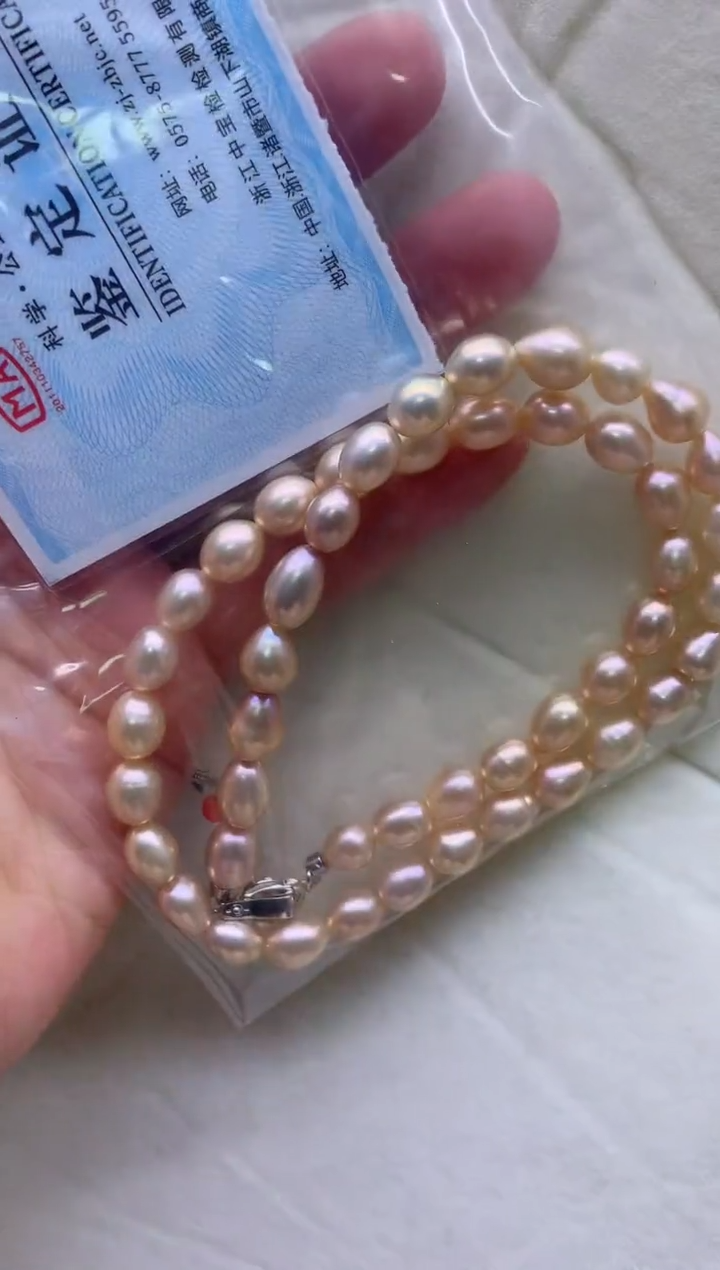 【闪购商品】淡水珍珠项链银S925镶嵌淡水珍珠项链