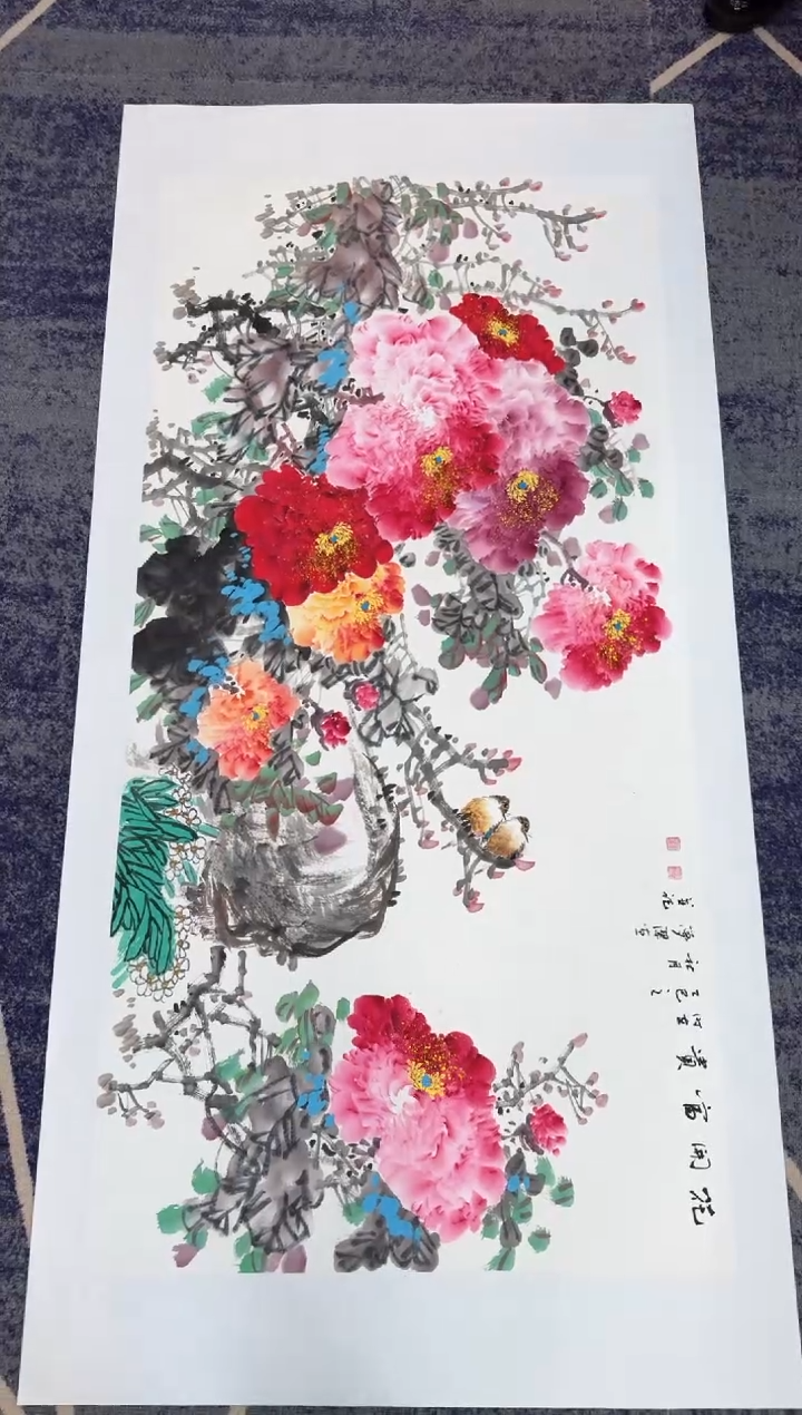 国画国画山水花鸟纯手绘