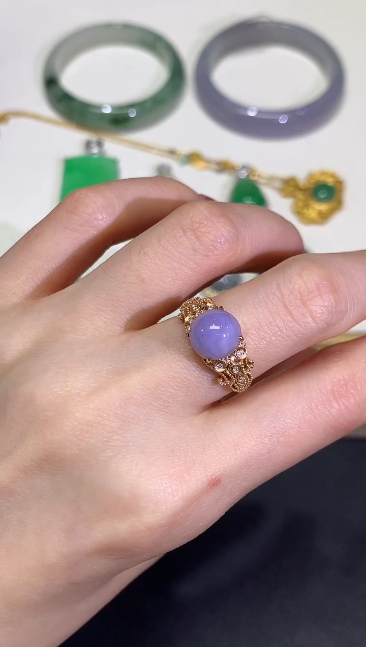 【闪购商品】翡翠颈饰18K金镶嵌团购52