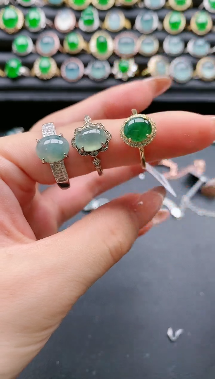 【闪购商品】翡翠戒指银S925镶嵌11111