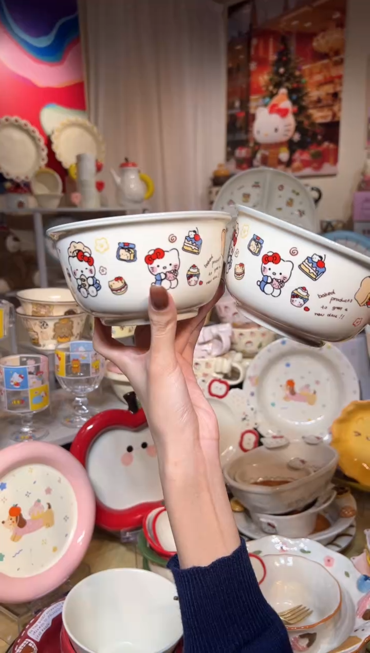 瓷可爱餐具发图片款