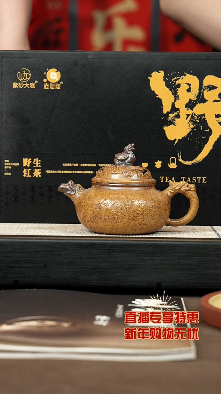 【闪购商品】紫砂茶壶【P036】龙龟260c+野茶