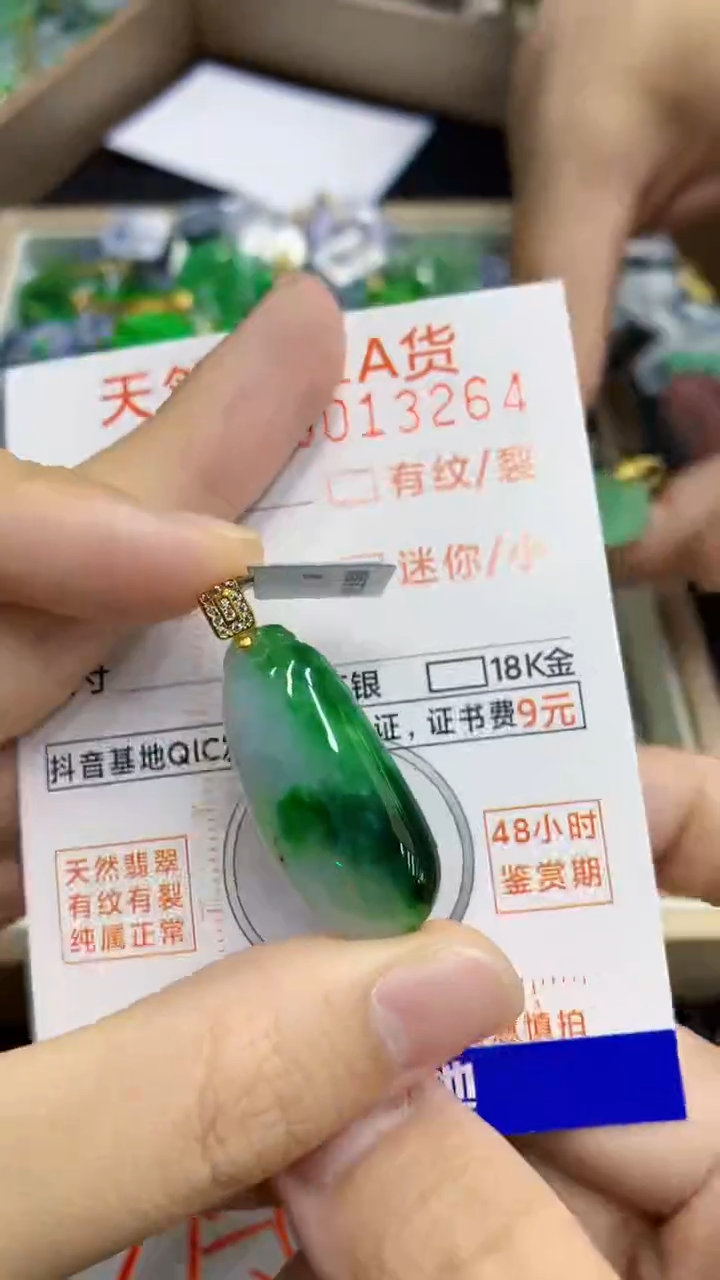 翡翠未镶嵌颈饰             1